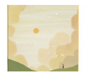 现代简约入户玄关装饰画走廊过道北欧小清新壁画竖版沙发背景挂画