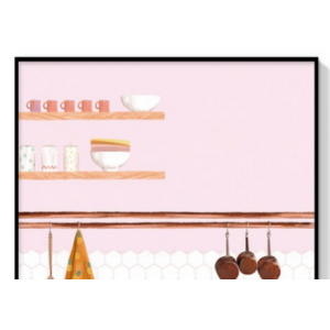 印象视觉 北欧风少女插画卧室床头柜装饰画芯民宿客厅餐厅挂画心