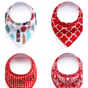 欧美口水巾婴儿围嘴宝宝围兜抓绒料棉三角巾母婴用品春秋款