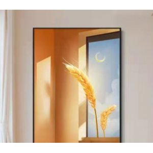 玄关冰晶装饰画莫兰迪北欧风格风景楼梯走廊过道挂画进门玄幻壁画