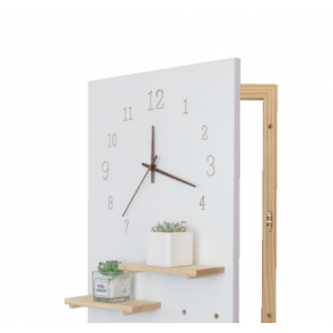 电表箱装饰画带钟表ins风实木家居洞洞板 空开配电盒遮挡箱置物