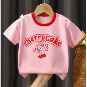 儿童t恤纯棉夏季新款2023男童宝宝卡通女童短袖韩版上衣童装批发