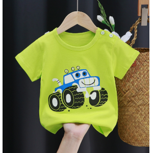 儿童短袖t恤纯棉女童夏装婴儿宝宝夏季童装2023男童上衣一件代发